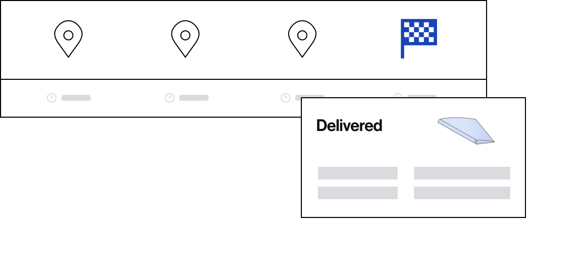 FiberPortal estimated delivery date with delivery truck illustration